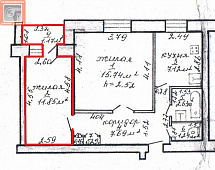 2/3 доли 2 к. кв-ры, ул. Спортивная, д. 17, г. Речица