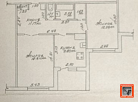 2 к. кв-ра, г. Мозырь, ул. Малинина, д. 6 ID: 100046
